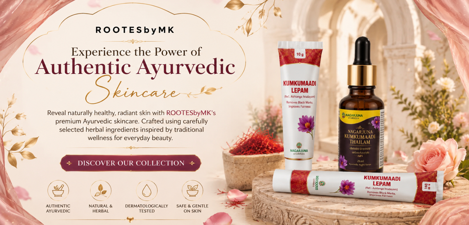 Kumkumaadi Lepam Ayurvedic Spot Correction Cream by ROOTESbyMK